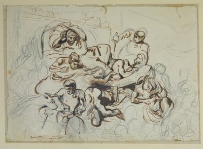 Studio per la morte di Sardanapalo, 1864 da Ferdinand Victor Eugene Delacroix